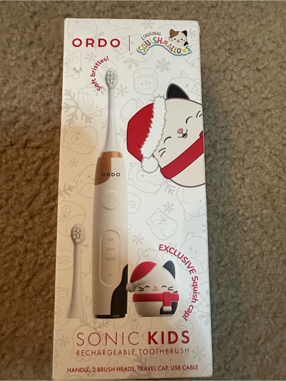 Sonic Squishmallows Christmas Cam Sonic Kids Toothbrush Limited Edition NIB